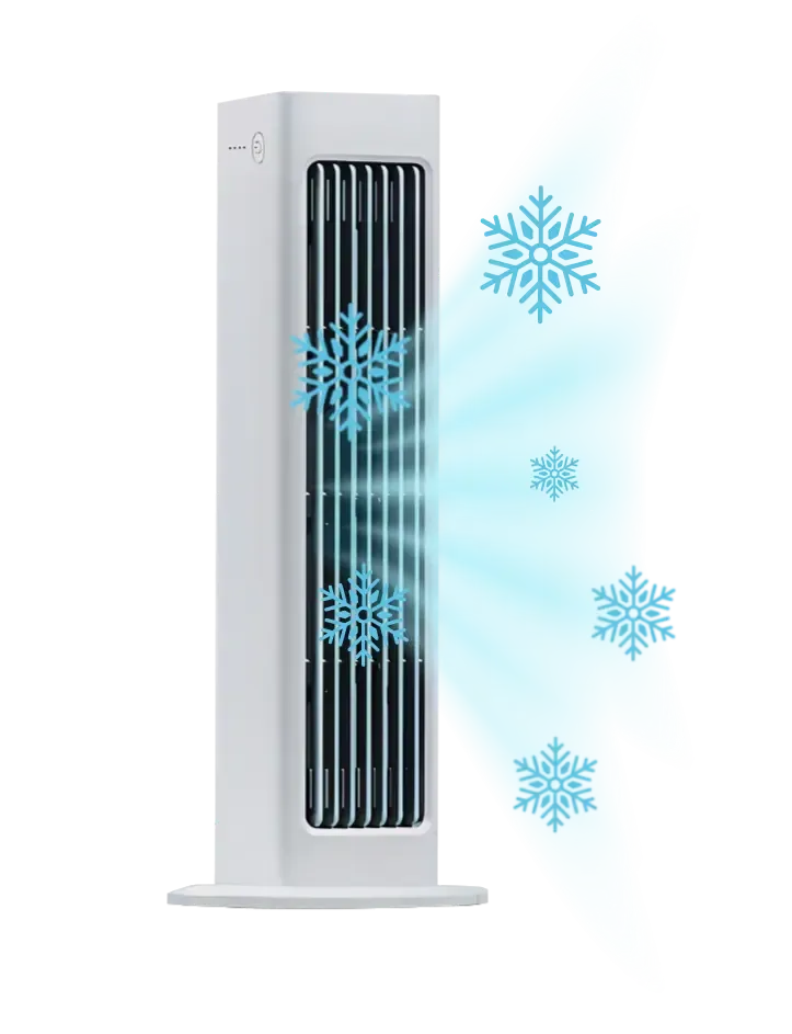 Qinux BreezaMax portable bladeless personal cooling fan with remote control